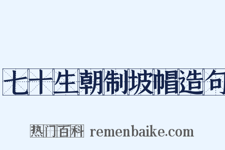 七十生朝制坡帽造句是什么意思的图片